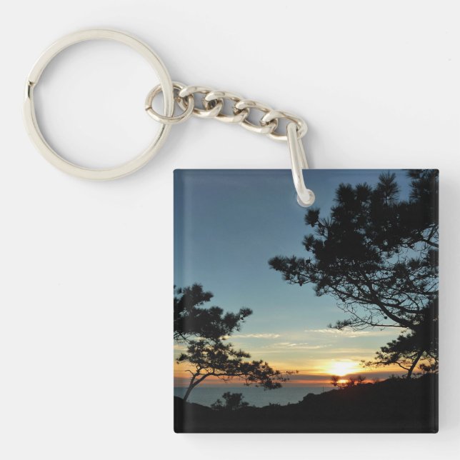Torrey Pine Sunset III California Landscape Key Ring (Front)