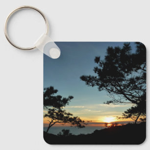 Torrey Pine Sunset III California Landscape Key Ring
