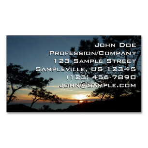 Torrey Pine Sunset III California Landscape Magnetic Business Card