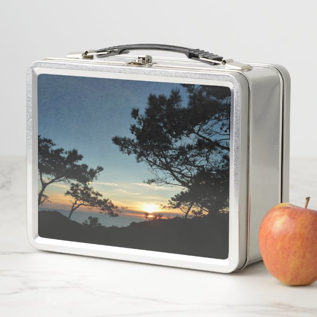 Torrey Pine Sunset III California Landscape Metal Lunch Box (In Situ)