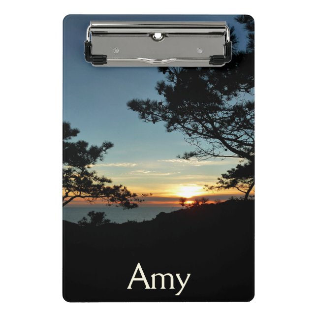 Torrey Pine Sunset III California Landscape Mini Clipboard (Front)