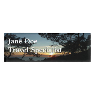 Torrey Pine Sunset III California Landscape Name Tag
