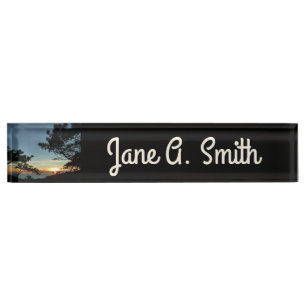 Torrey Pine Sunset III California Landscape Nameplate