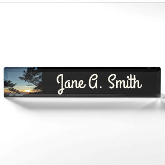 Torrey Pine Sunset III California Landscape Nameplate