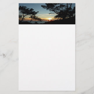 Torrey Pine Sunset III California Landscape Stationery