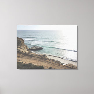 Torrey Pines Beach Large Canvas Print