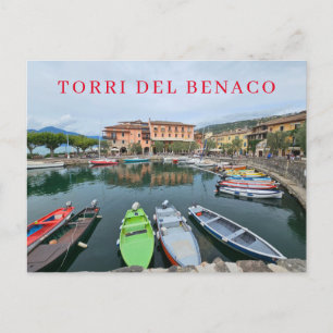 Torri del Benaco harbour view postcard