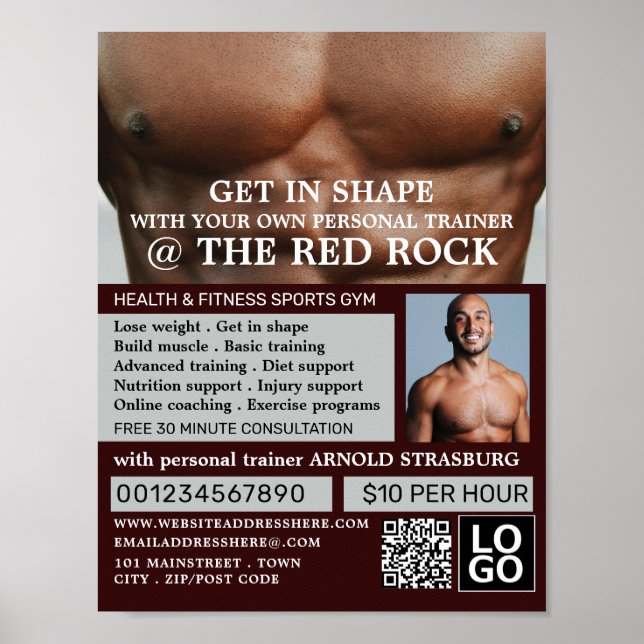 Torso, Personal trainer, Gym Advertising Poster (Front)