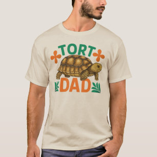 Tort Dad Sulcata Tortoise Reptile Gift for Him T-Shirt
