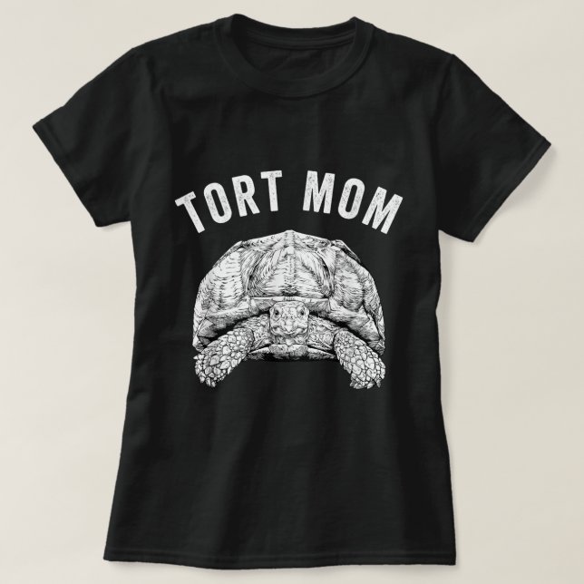 Tort Mum Sulcata Tortoise Mama African Spurred Tor T-Shirt (Design Front)