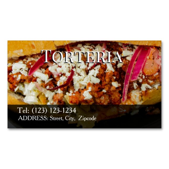 torteria editable   business card (Front)