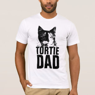 TORTIE tortoiseshell CAT DAD T-shirts