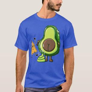 Tortilla Chip Guacamole Poop Pooping Avocado Vegan T-Shirt