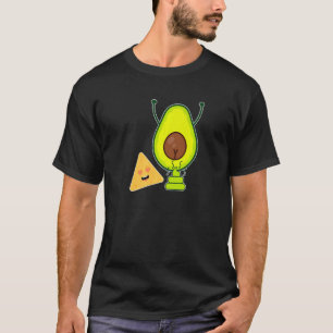 Tortilla Chip Guacamole Poop Pooping Avocado Vegan T-Shirt
