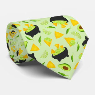 Tortilla Chips and Guacamole Pattern Neck Tie
