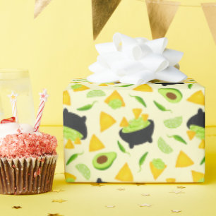 Tortilla Chips and Guacamole Pattern Wrapping Paper