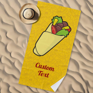 Tortilla Sandwich Wrap Beach Towel