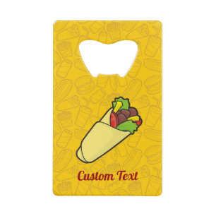 Tortilla Sandwich Wrap Credit Card Bottle Opener