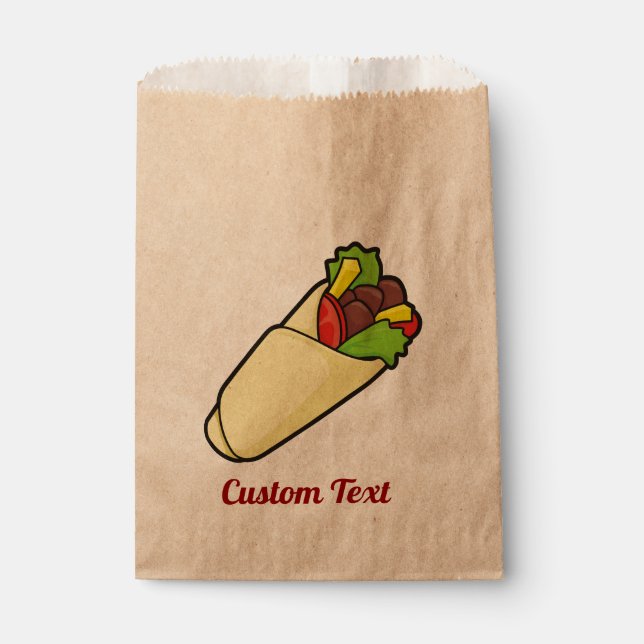 Tortilla Sandwich Wrap Favour Bag (Front)