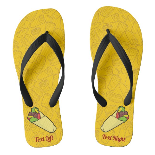 Tortilla Sandwich Wrap Flip Flops (Footbed)