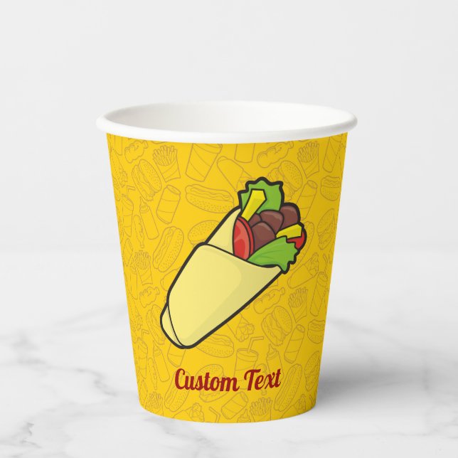 Tortilla Sandwich Wrap Paper Cups (Front)
