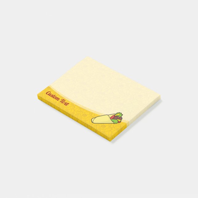 Tortilla Sandwich Wrap Post-it Notes (Angled)