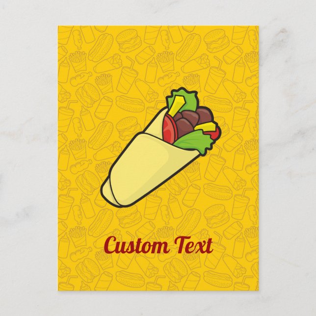 Tortilla Sandwich Wrap Postcard (Front)