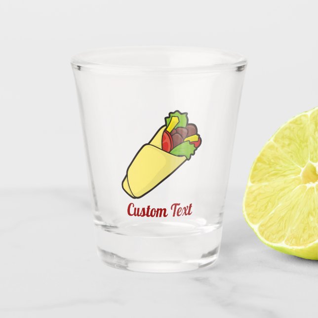 Tortilla Sandwich Wrap Shot Glass (Front)
