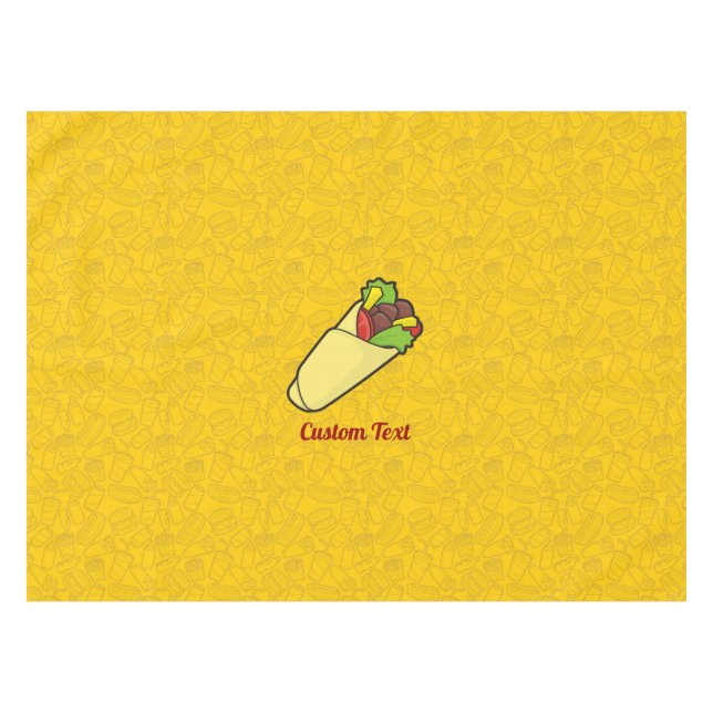 Tortilla Sandwich Wrap Tablecloth (Front (Horizontal))