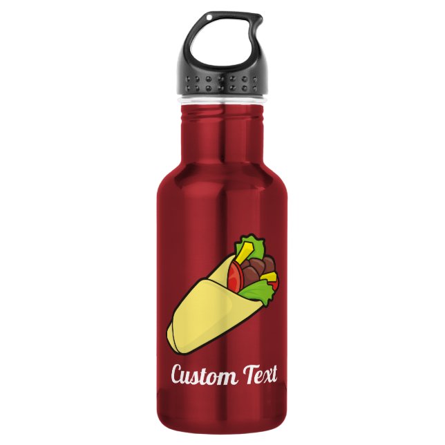 Tortilla Sandwich Wrap Water Bottle (Front)