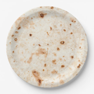 Tortilla shell paper plates