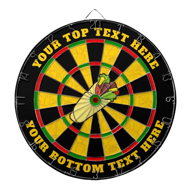 Tortilla Wrap Dartboard with Custom Text (Front)