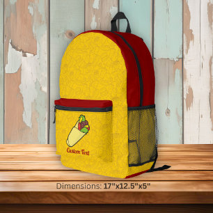 Tortilla Wrap Printed Backpack