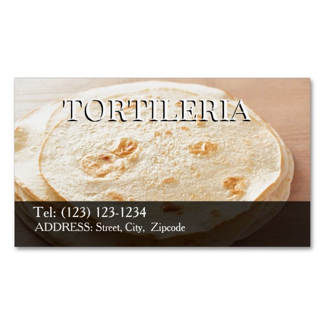tortilleria editable   business card (Front)