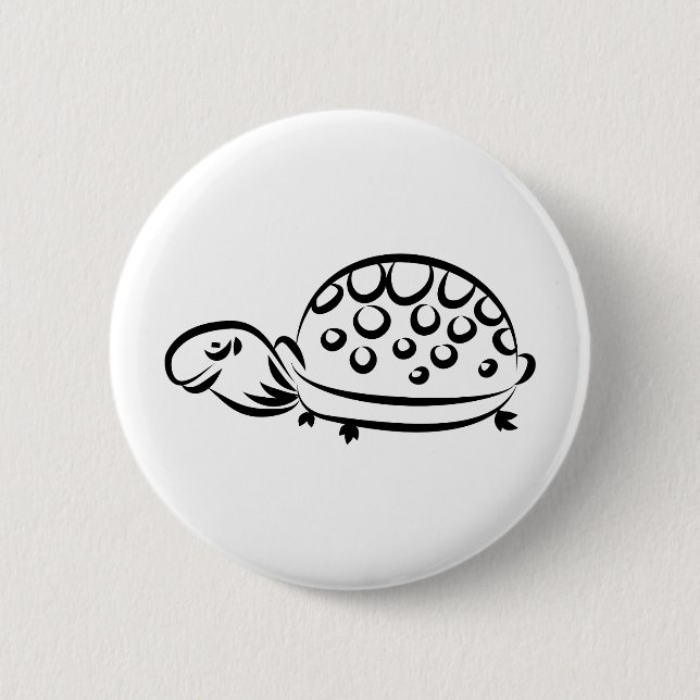 Tortoise 6 Cm Round Badge (Front)