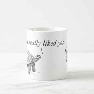 Tortoise and Hare wry humour mug
