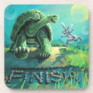 Tortoise and the Hare Art Coaster
