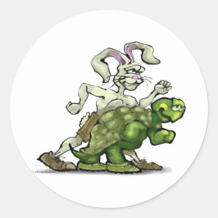 Tortoise and the Hare Classic Round Sticker
