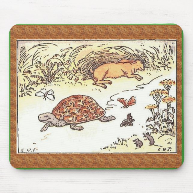 Tortoise and the hare mouse pad (Front)