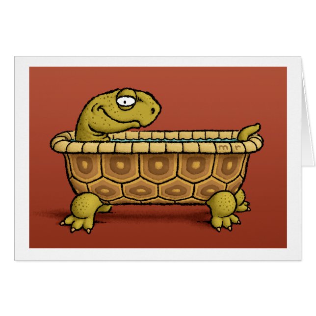 Tortoise Bath Card (Front Horizontal)