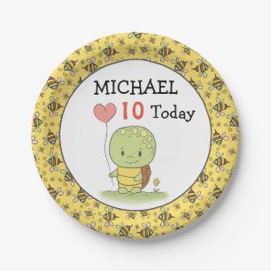 Tortoise Birthday Paper Plate
