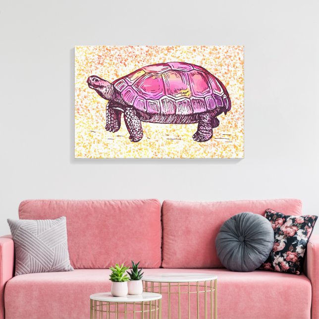 Tortoise Canvas Print (Insitu(LivingRoom))