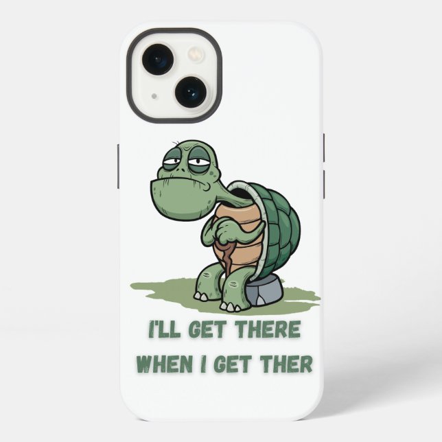 Tortoise cartoon tshirt iPhone case (Back)