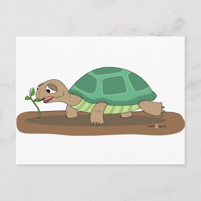 Tortoise eating postcard (Front)