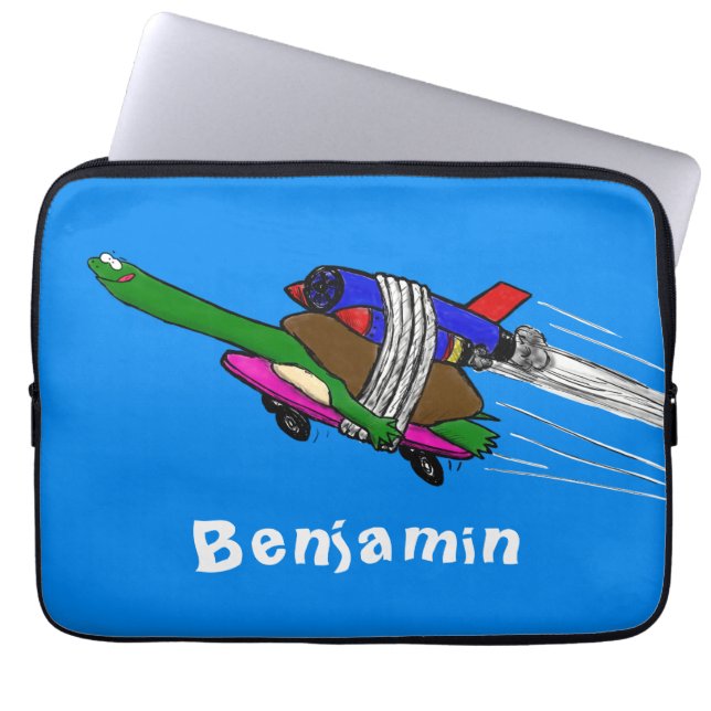 Tortoise Flying Laptop Sleeve (Front)