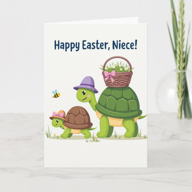 Tortoise Joy Springtime Card (Front)