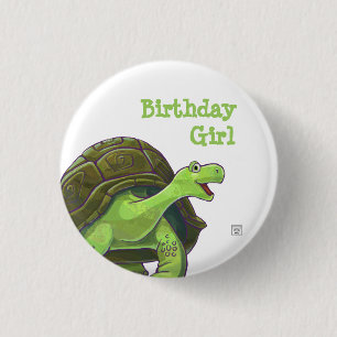 Tortoise Party Centre 3 Cm Round Badge