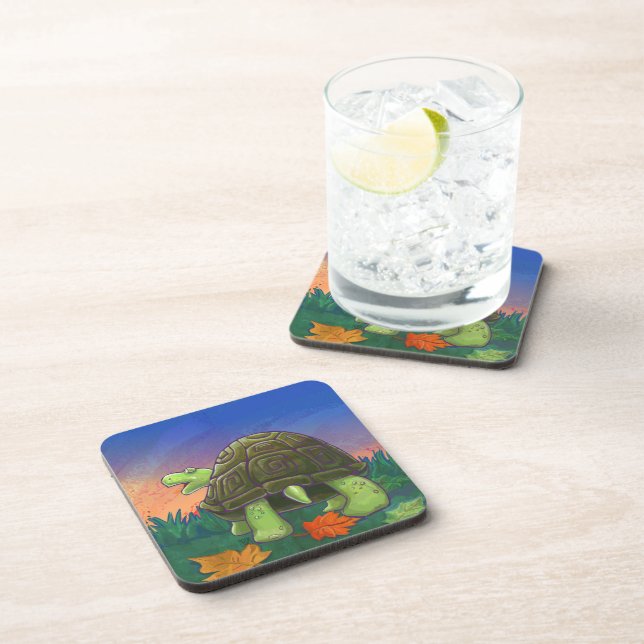 Tortoise Party Centre Coaster (Right Side)