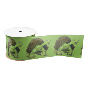 Tortoise Party Centre Satin Ribbon