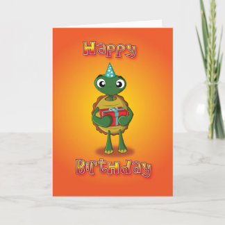tortoise - present - happy birthday card